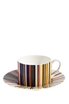 Jenkins Stripe Teacup & Saucer, Set of 6